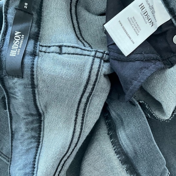 AUTHENTIC HUDSON NICO Midrise Super Skinny Jeans Size 28 X 28 BLACK THISTLE - Picture 5 of 6